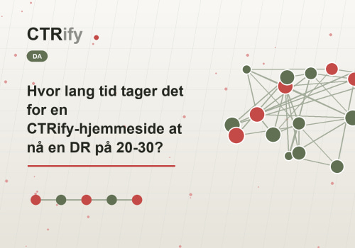 Hvor lang tid tager det for en CTRify-hjemmeside at nå en DR på 20-30?