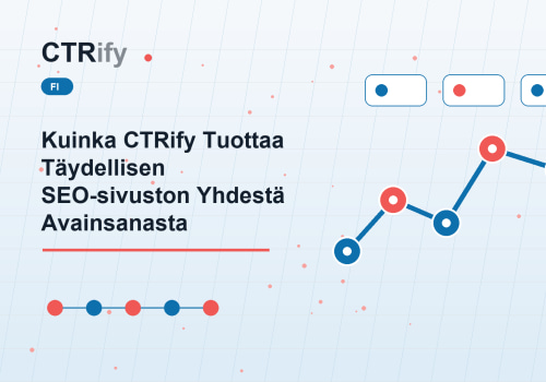 Kuinka CTRify Tuottaa Täydellisen SEO-sivuston Yhdestä Avainsanasta