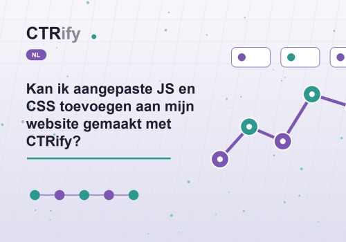Kan ik aangepaste JS en CSS toevoegen aan mijn website gemaakt met CTRify?