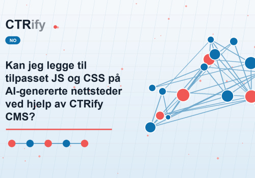 Kan jeg legge til tilpasset JS og CSS på AI-genererte nettsteder ved hjelp av CTRify CMS?