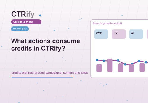 CTRify 哪些操作会消耗积分