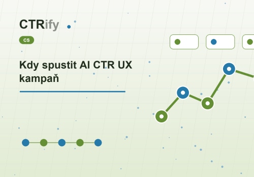Kdy spustit AI CTR UX kampaň