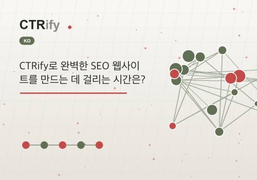 CTRify로 완벽한 SEO 웹사이트를 만드는 데 걸리는 시간은?
