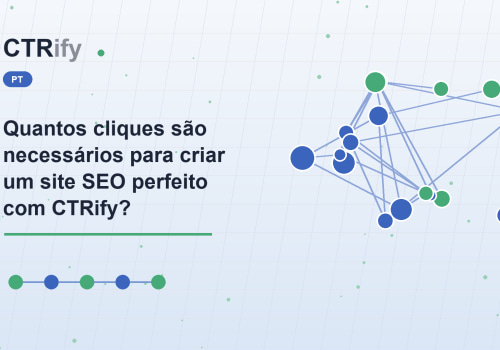 Quantos cliques são necessários para criar um site SEO perfeito com CTRify?
