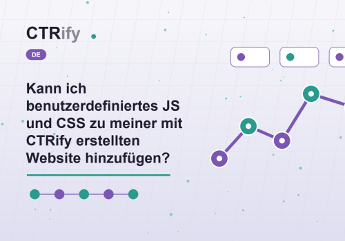 Kann ich benutzerdefiniertes JS und CSS zu meiner mit CTRify erstellten Website hinzufügen?