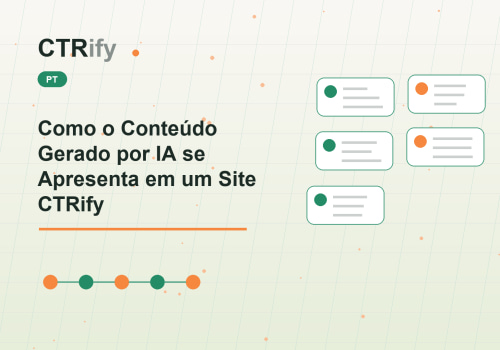 Como o Conteúdo Gerado por IA se Apresenta em um Site CTRify