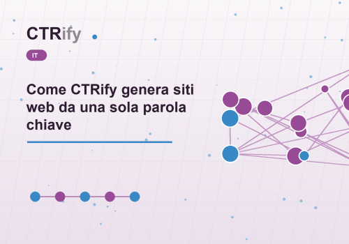 Come CTRify genera siti web da una sola parola chiave