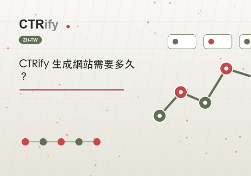 CTRify 生成網站需要多久？