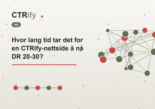 Hvor lang tid tar det for en CTRify-nettside å nå DR 20-30?