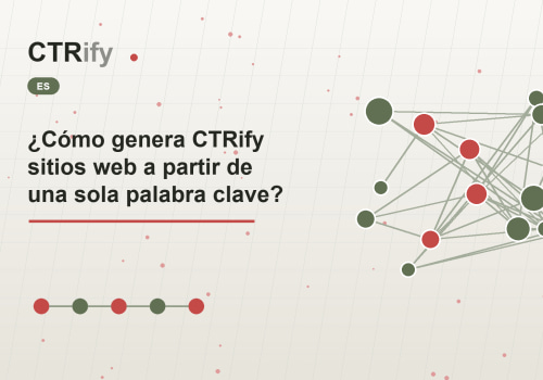 ¿Cómo genera CTRify sitios web a partir de una sola palabra clave?