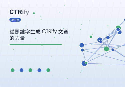 從關鍵字生成 CTRify 文章的力量