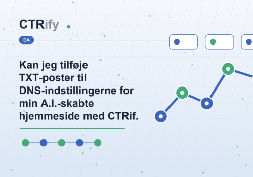Kan jeg tilføje TXT-poster til DNS-indstillingerne for min A.I.-skabte hjemmeside med CTRify?