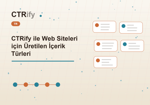 CTRify ile Web Siteleri için Üretilen İçerik Türleri