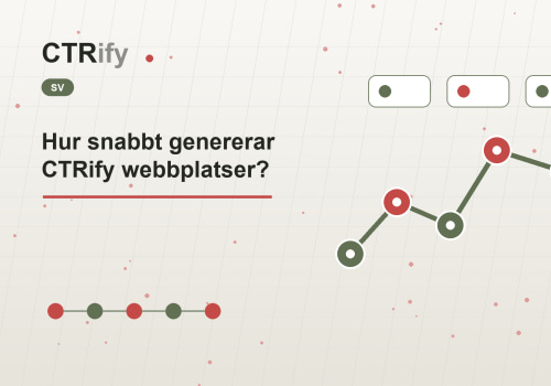 Hur snabbt genererar CTRify webbplatser?