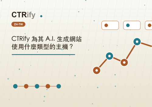 CTRify 為其 A.I. 生成網站使用什麼類型的主機？