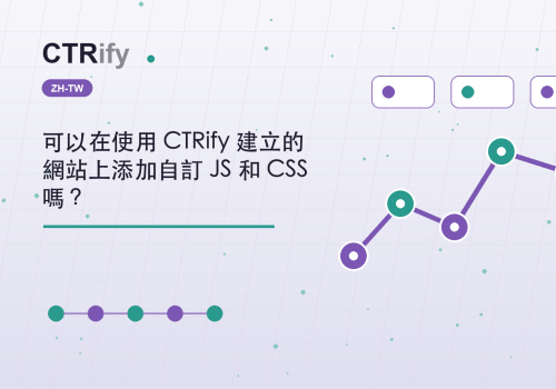 可以在使用 CTRify 建立的網站上添加自訂 JS 和 CSS 嗎？
