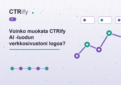 Voinko muokata CTRify AI -luodun verkkosivustoni logoa?