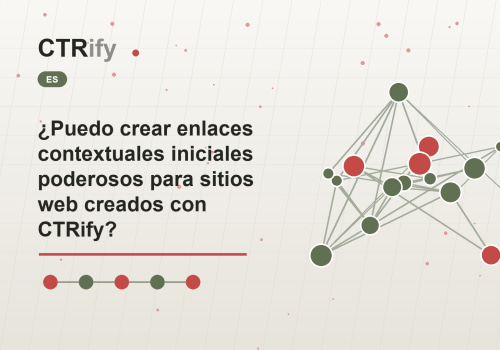 ¿Puedo crear enlaces contextuales iniciales poderosos para sitios web creados con CTRify?