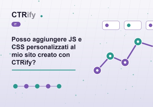 Posso aggiungere JS e CSS personalizzati al mio sito creato con CTRify?
