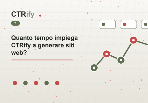 Quanto tempo impiega CTRify a generare siti web?