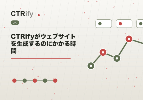 CTRifyがウェブサイトを生成するのにかかる時間