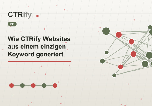 Wie CTRify Websites aus einem einzigen Keyword generiert