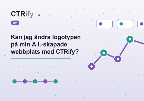Kan jag ändra logotypen på min A.I.-skapade webbplats med CTRify?