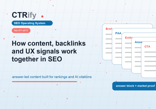 如何在 SEO 策略中结合内容 外链 和 UX CTR 信号