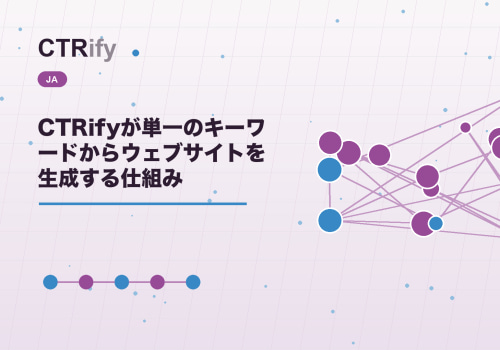 CTRifyが単一のキーワードからウェブサイトを生成する仕組み