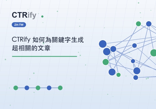 CTRify 如何為關鍵字生成超相關的文章