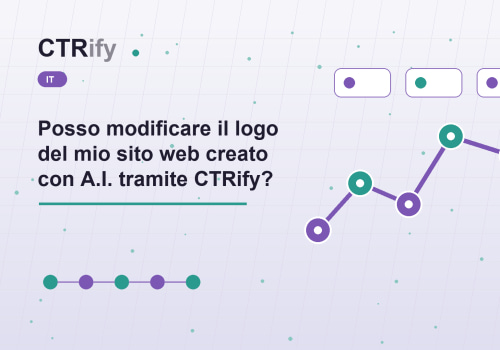 Posso modificare il logo del mio sito web creato con A.I. tramite CTRify?
