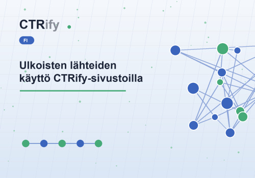 Ulkoisten lähteiden käyttö CTRify-sivustoilla