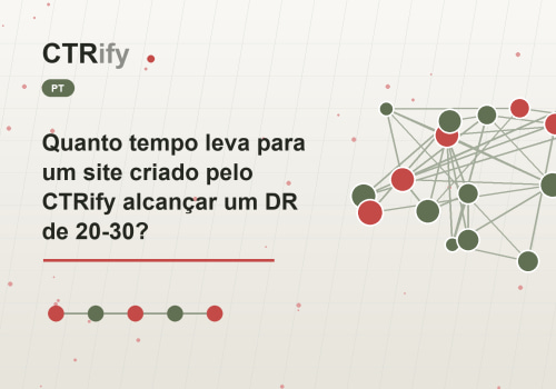 Quanto tempo leva para um site criado pelo CTRify alcançar um DR de 20-30?
