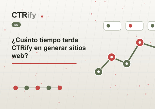 ¿Cuánto tiempo tarda CTRify en generar sitios web?