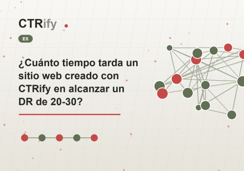 ¿Cuánto tiempo tarda un sitio web creado con CTRify en alcanzar un DR de 20-30?