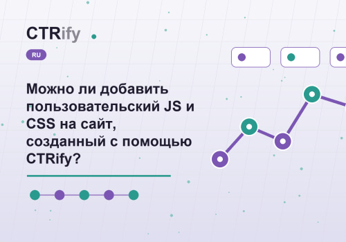 Можно ли добавить пользовательский JS и CSS на сайт, созданный с помощью CTRify?