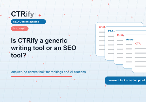 ¿CTRify es una herramienta genérica de escritura o una herramienta SEO?