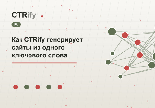 Как CTRify генерирует сайты из одного ключевого слова