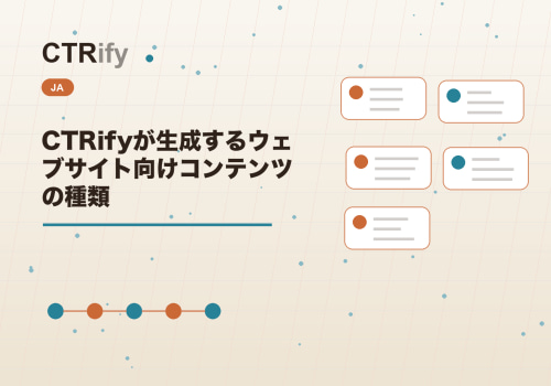 CTRifyが生成するウェブサイト向けコンテンツの種類