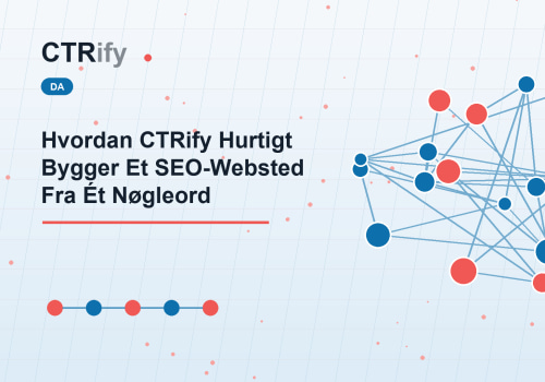 Hvordan CTRify Hurtigt Bygger Et SEO-Websted Fra Ét Nøgleord