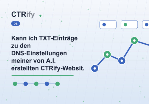 Kann ich TXT-Einträge zu den DNS-Einstellungen meiner von A.I. erstellten CTRify-Website hinzufügen?