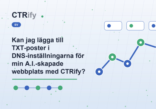 Kan jag lägga till TXT-poster i DNS-inställningarna för min A.I.-skapade webbplats med CTRify?