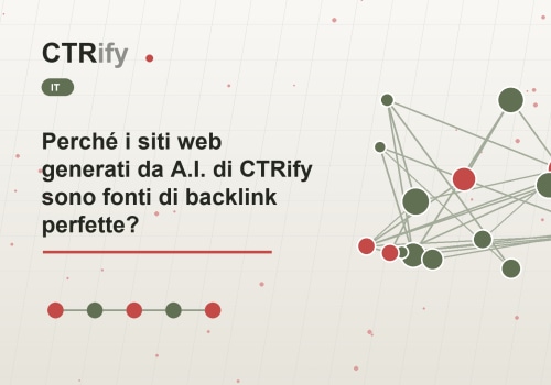 Perché i siti web generati da A.I. di CTRify sono fonti di backlink perfette?