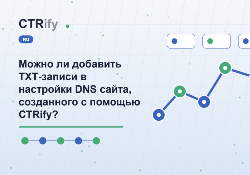 Можно ли добавить TXT-записи в настройки DNS сайта, созданного с помощью CTRify?