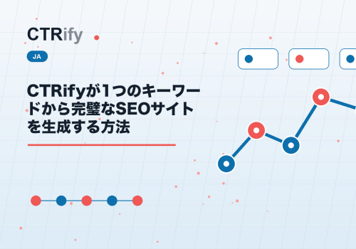 CTRifyが1つのキーワードから完璧なSEOサイトを生成する方法
