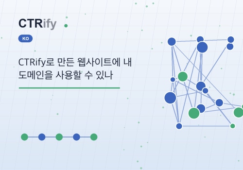 CTRify로 만든 웹사이트에 내 도메인을 사용할 수 있나