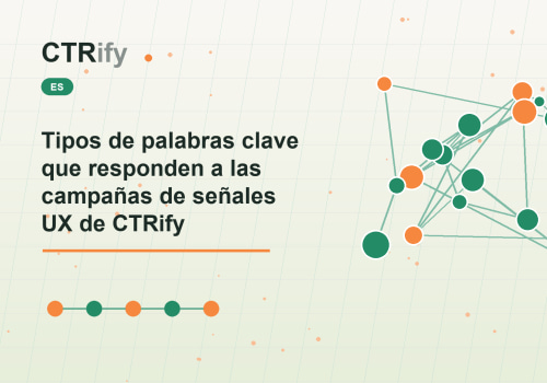 Tipos de palabras clave que responden a las campañas de señales UX de CTRify