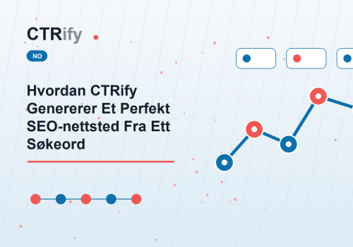 Hvordan CTRify Genererer Et Perfekt SEO-nettsted Fra Ett Søkeord