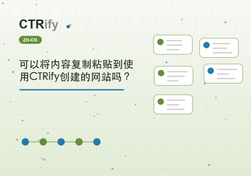 可以将内容复制粘贴到使用CTRify创建的网站吗？